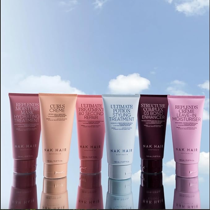 NAK Signature Replends Creme 150ml - Leave-In Hair Moisturizer Cream - Detangles, Protects & Repairs Dry & Damaged Hair with Peptides, Aloe Vera & Baobab - Vegan & Cruelty-Free