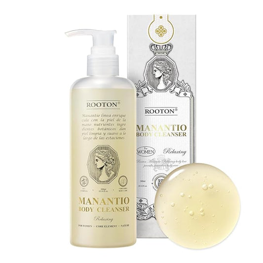 Manantio Women’s Vegan Body Cleanser, Premium Body Wash for Smooth Texture, Firmness & Hydration, Improves Skin Elasticity and Moisture Balance, 300ml / 10.14 fl oz