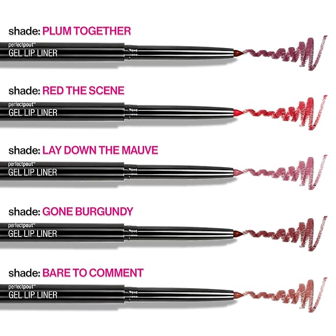 wet n wild Perfect Pout Matte Retractable Gel Lip Liner Pencil, Rich Creamy Long Lasting Color, Well-Defined and Flawless Application, Vegan & Cruelty-Free - Purple Lay Down the Mauves (Pack of 2)