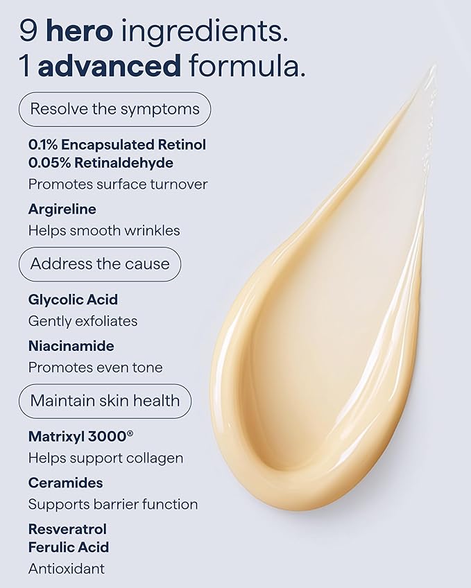 Remedy for Healthy Aging - Retinal, Resveratrol, Glycolic Acid, Argireline, Ferulic Acid, Matrixyl 3000 - Anti-Aging Treatment for Wrinkles, Uneven Texture & Tone - By Dermatologist Dr. Shah