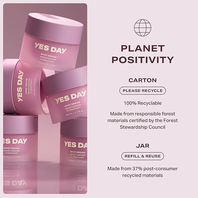 Yes Day Whip Dream Face Moisturizer for Teens – Whipped Airy Gel Cream for Glowing Skin – Clean Hydrating Skincare for Teens & Ages 10 Up, with Coconut and Vegan Ceramides (50ml / 1.7 fl oz)