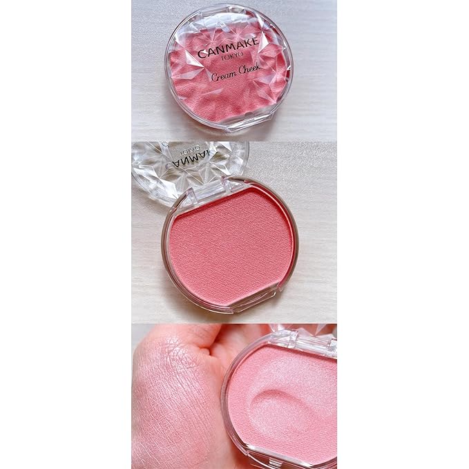 CANMAKE - Cream Cheek Pearl - Silky Smooth Long Lasting High Pigment Pearl - 0.14oz (3.9g) (P06 Sweet Coral)
