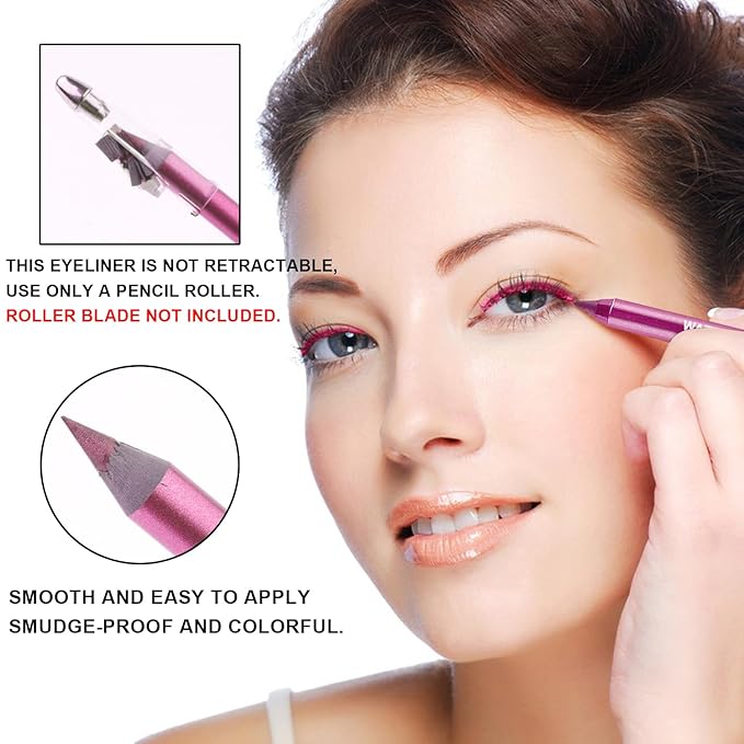 3 Colorful Eyeliner Pen Set, Eye Shadow Pencil, Pearl Eyeliner Kit Metallic Glitter Eye liner Pencil for Women Eye&Lip Liner Professional Eye Makeup Set Colorful Eye Color (3PCS B)