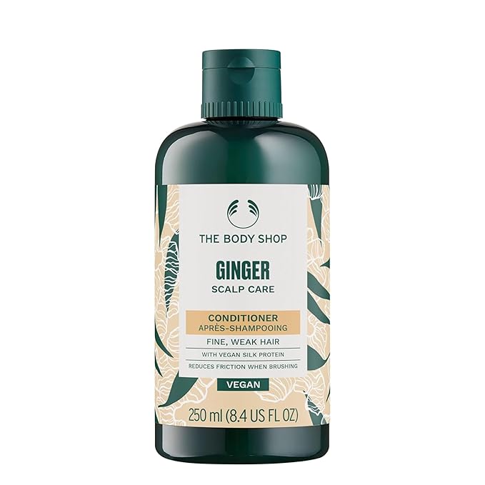 The Body Shop Ginger Scalp Care Conditioner (Vegan), Green, 8.4 Fl Oz