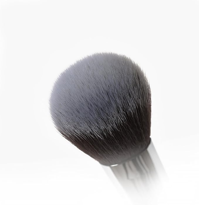 Nanshy Rounded Blush Brush - Bronzer Brush & Contour Brush for Powder & Cream Face Makeup Application & Blending - Fluffy Blusher Brush - Vegan & Cruelty-Free - Black