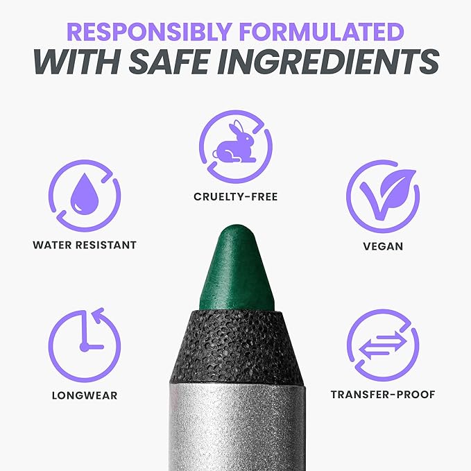 Wonderskin Eyeliner Pencil, 1440 Longwear Green Eyeliner Pencil - Waterproof, Sharpenable & Smudge Proof (Pine)