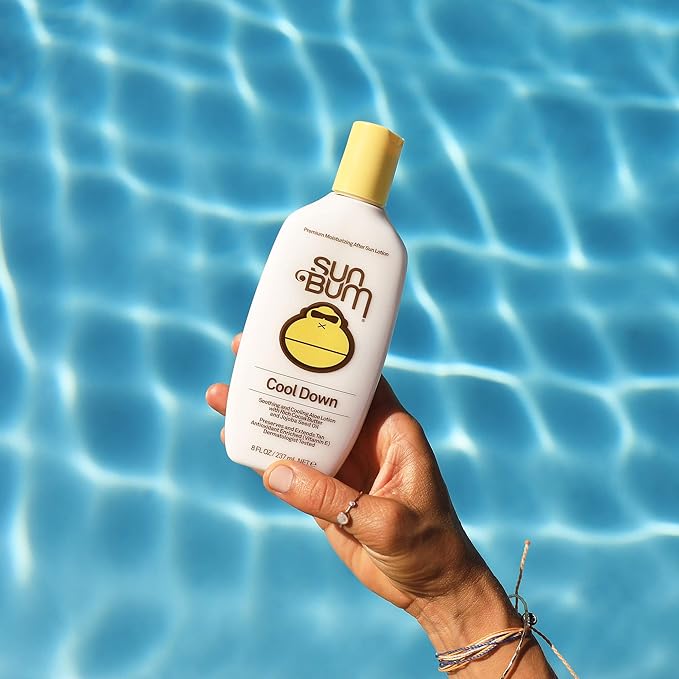 Sun Bum Cool Down Aloe Vera Lotion - Vegan After Sun Care with Cocoa Butter to Soothe and Hydrate Sunburn - 8 oz,(Pack of 2)