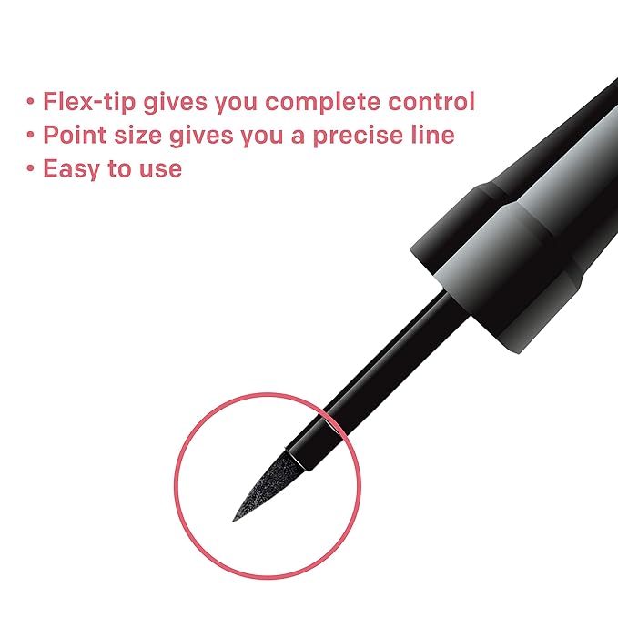 Almay Liquid Eyeliner, Waterproof, Fade-Proof Eye Makeup, Easy-to-Apply Liner Brush (Packaging May Vary), 222 Brown