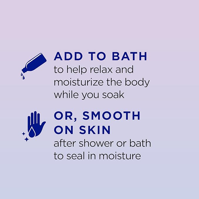 Dr Teal's Moisturizing Bath & Body Oil, Sleep Blend with Melatonin, Lavender & Chamomile Essential Oils, 8.8 fl oz.