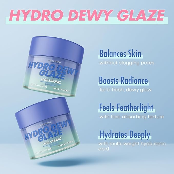 Hyaluronic Acid Day Cream - Dermatologist Tested, Anti-Aging, Korean Skin Care, Hydrates & Smooths Dry Skin, Improves Texture & Firmness - Clean Beauty, Vegan, Non-GMO - 1.69 Fl Oz