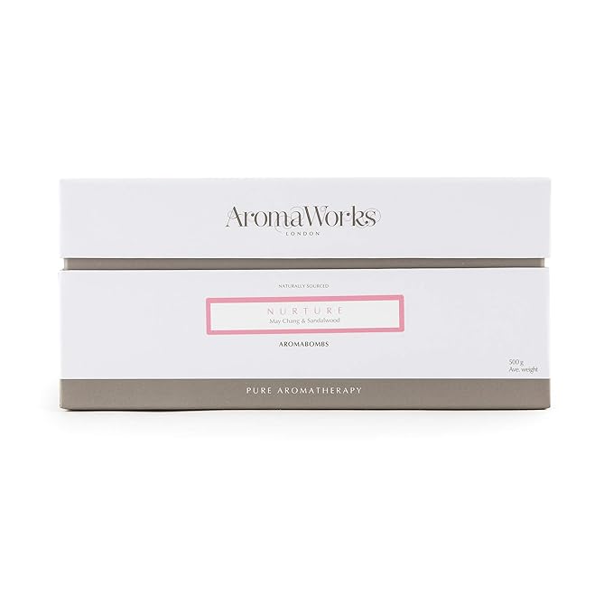 Aromaworks Nurture Aromabomb Duo - Creates A Luxurious and Therapeutic Experience - Envelops You in The Scents of Purity - Key Ingredients of Chamomile, Lavender and Geranium - 2 X 8.81 Oz Bath Bomb