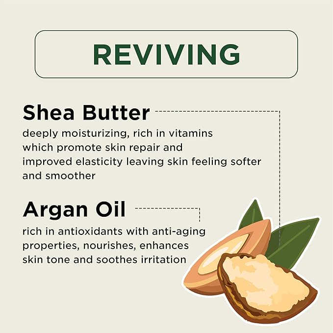 Petal Fresh Argan Oil & Shea Body Scrub, Pure Reviving, Natural, Gently Exfoliating, Daily Skincare, Vegan and Cruelty Free,16 oz
