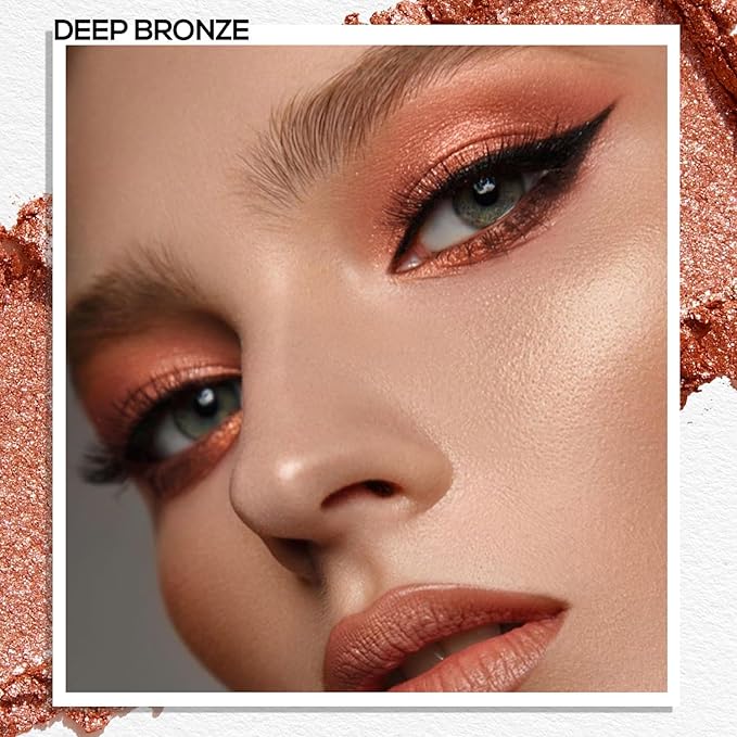 MAKI YIKA Dark Bronze Crème Eyeshadow Single, Shimmer Gold Cream Eye Shadow palette for Women, Color Stay Long Lasting Waterproof Eye Makeup Monochrome Eyeshadows,#18