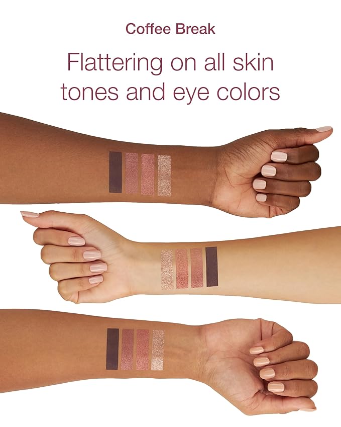 Mineral Fusion Eyeshadow Palette | Vegan Eye Makeup with Matte, Satin, and Shimmer Finishes | Natural, Lightweight Formula (Coffee Break)