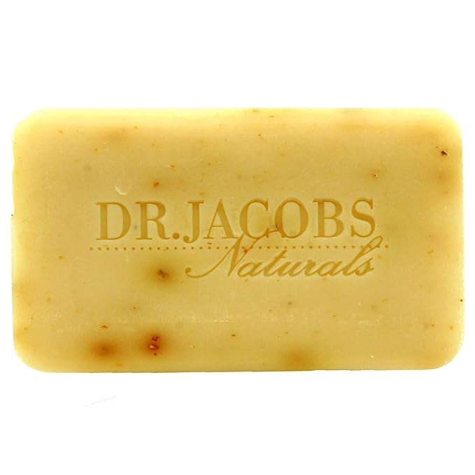Dr Jacobs Naturals, Triple Milled Loofah Exfoliating Castile Bar Soap (Pack of 6) - Free of Parabens, Sulfates, Synthetics, Gltuen and GMO (Citrus Crush Cocktail)