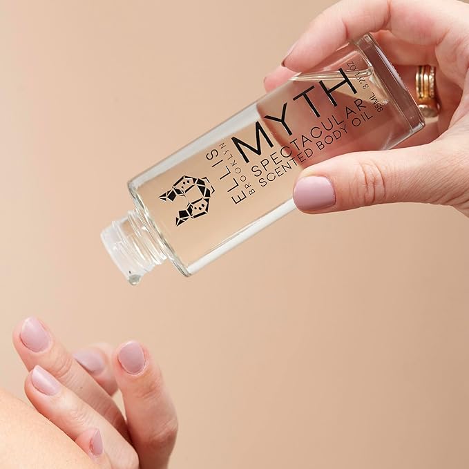 Ellis Brooklyn MYTH Scented Body Oil for Women with Bergamot, Jasmine & White Cedarwood, Vegan, Cruelty-Free, Sustainable Ingredients, Made in USA, 95ml/3.2 fl oz