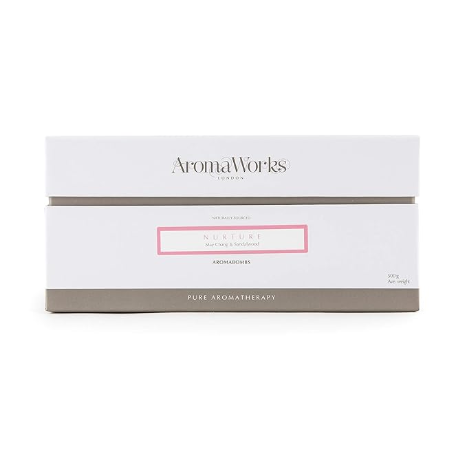 Aromaworks Nurture Aromabomb Duo - Creates A Luxurious and Therapeutic Experience - Envelops You in The Scents of Purity - Key Ingredients of Chamomile, Lavender and Geranium - 2 X 8.81 Oz Bath Bomb