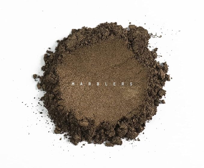 MARBLERS Fine Natural Mica Powder [Coffee Brown] 0.11oz (3g) | Highly Pigmented | Non-Toxic, Vegan, Cruelty-Free | Eyeshadow, Body Butter, Nail Polish, Nail Art | Party, Body, Face Makeup