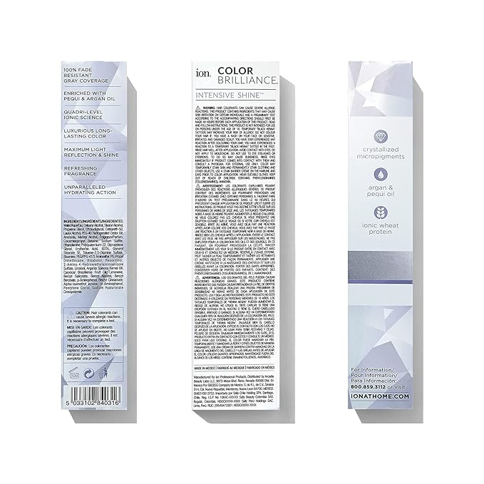 ion Permanent Creme Hair Color 7VA Chrome, Vegan, Cruelty Free, PPD Free, 100% Gray Coverage, LongLasting, FadeResistant Color, 2.05 oz