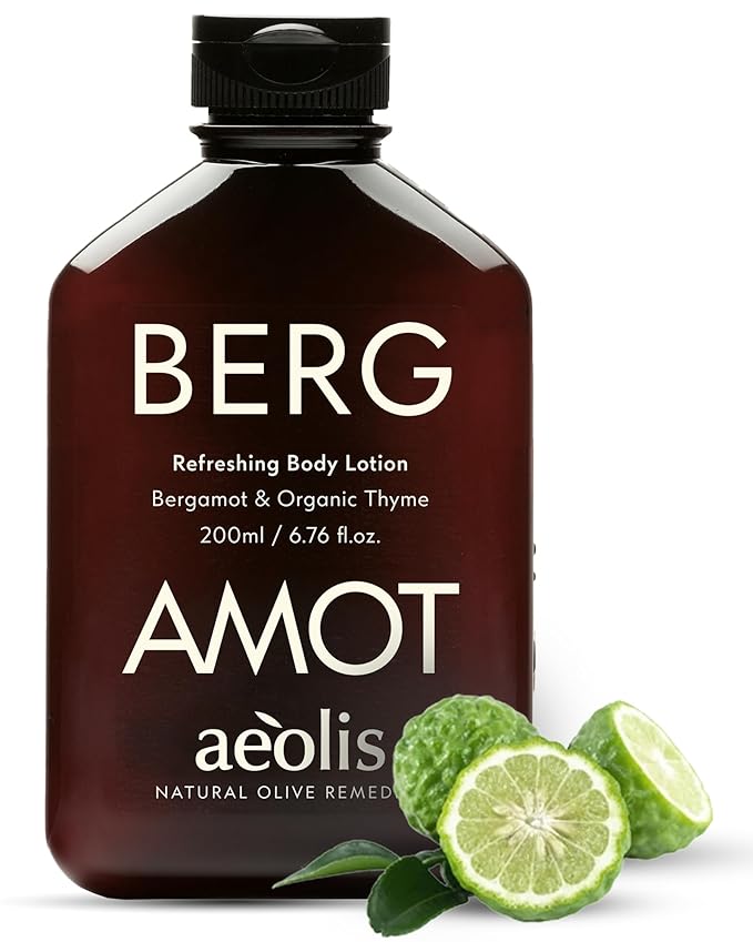 AEOLIS Refreshing Body Lotion with Bergamot & Thyme – Hydrating Moisturizer with Aloe Vera, Green Tea & Shea Butter – Non-Greasy, Vegan Skincare for All Skin Types – 6.76 fl oz