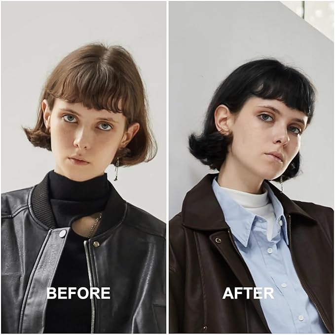 Permanent Hair Color, Permanent Black Hair Dye （7.1 Ounce） 100% Grey Coverage, Ammonia Free, Vegan, Cruelty Free | Biotin for Thicker, Fuller Hair (Black, 200ML)