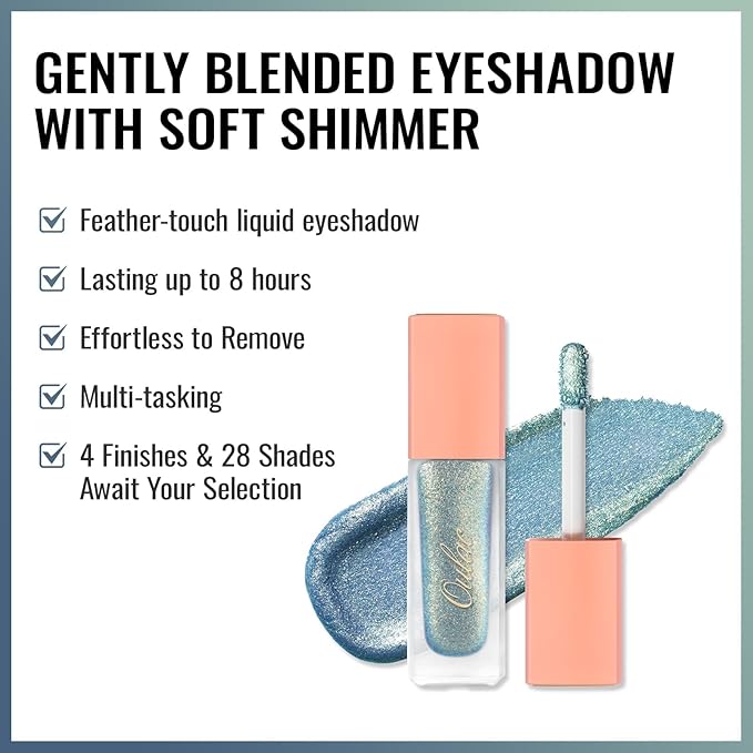 Oulac Eyeshadow Liquid Eyeshadow Multi-Usage Liquid Glitter Eyeshadow&Eyeliner Highly Pigmented, One-Swipe Coverage Long Lasting with No Creasing Formula Vegan&Cruelty-Free