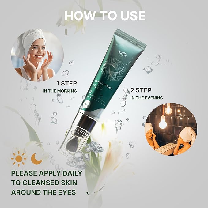 Rejuvenating Anti Aging Serum - Lifting Power Eye Fluid - Hydrating Eye Wrinkle Cream for Women with 5 Peptides & Vitamins - Ceramide, Hyaluronic Acid, Vitamin C, Palmitoyl Tripeptide-1-15ml