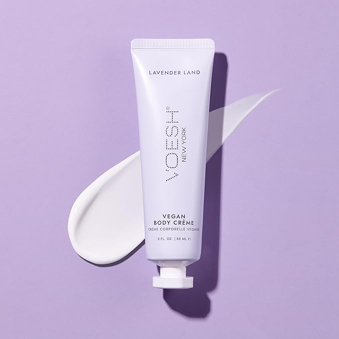 VOESH Vegan Body Creme - Skin Moisturing Cream, K-Beauty Korean Skincare, Lavender Land - 3oz