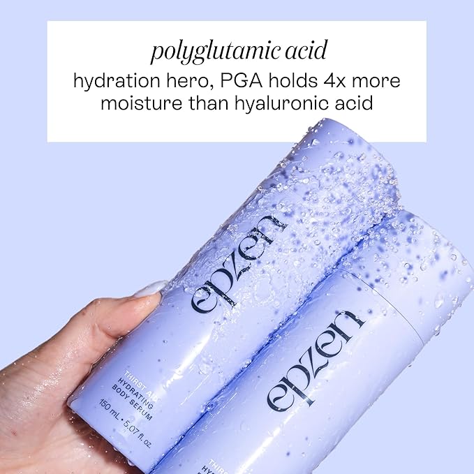 epzen Thirst Aid Hydrating Body Serum with Prickly Pear Seed Oil, Squalane, Hydrating Serum Skin Care Moisturizer, Lightweight & Nourishing Vegan, Paraben & Sulfate Free, Cruelty Free, 5.07fl. oz.