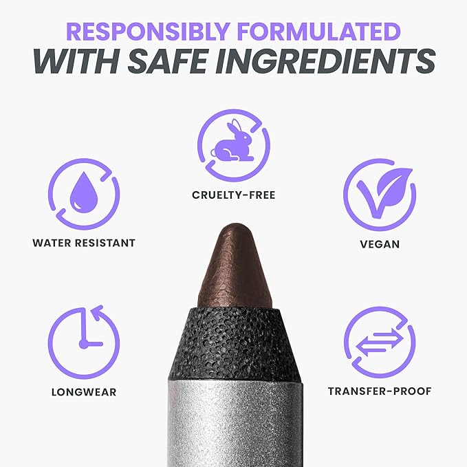 Wonderskin Eyeliner Pencil, 1440 Longwear Brown Eyeliner Pencil - Waterproof, Sharpenable & Smudge Proof (Kalamata)
