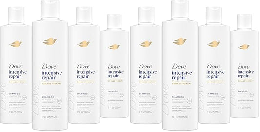 Dove Shampoo Intensive Repair for Damaged Hair with Bio-Protein Care Technology and Amino Serum 12 Fl Oz,(Pack of 8)