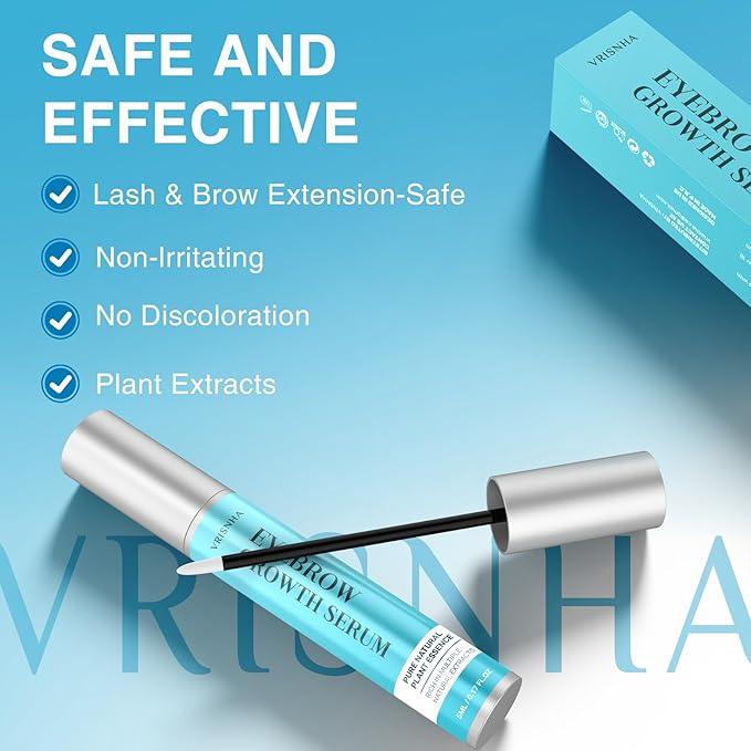 Eyebrow Growth Serum - Plant Extracts Eyebrow Serum and Enhancer for Thicker Brows and Grow Brows Faster, Longer, Fuller - 5mL