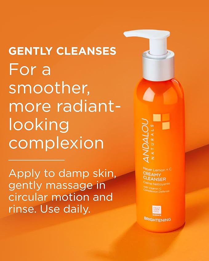 Andalou Naturals Cleanser Creamy Meyer Lemon, 6 oz