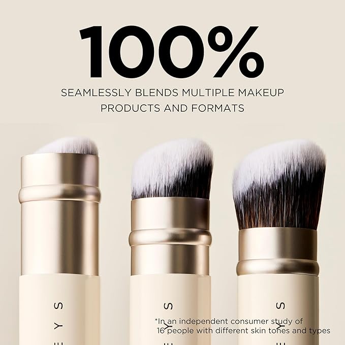 HALEYS Beauty Retractable Face Makeup Brush, Make Up Brush for Powder, Foundation, Bronzer & Blush, Mess-Free Design with Streak Free Airbrushed Finish, On the Go & Travel Friendly, Gifts for Women