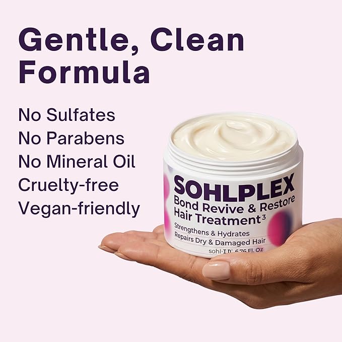 sohl-I.D. Hair Mask for Dry & Damaged Hair – Deep Conditioning Repair Treatment to Restore Smoothness & Shine – Moisturizing Hair Mask with Vitamins B3, B5, B7, C & E – Vegan & Cruelty-Free 6.76 fl oz | Vitamins B3, B5, B7, C, E