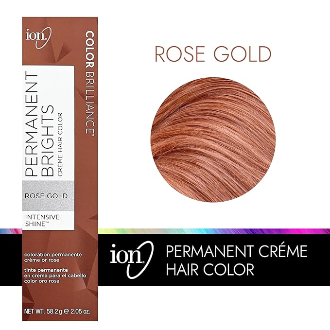 Ion Permanent Brights Creme Hair Color Rose Gold Rose Gold