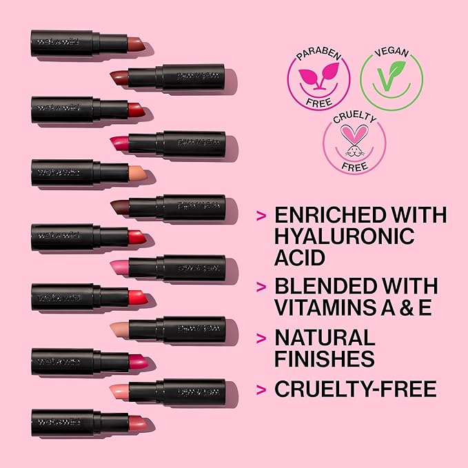wet n wild Mega Last Matte Lip Color, Semi Matte Hyaluronic Acid Infused, Long Lasting Full Coverage for a Nourishing Pout, Cruelty-Free & Vegan - Wine Room (Pack of 2)