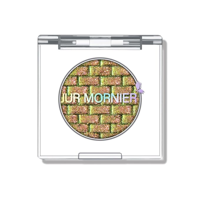 Multichrome Eyeshadow,Duochrome Pearl Powder Smooth Pressed Vegan Glitter Eye Shadow Waterproof Creamy Formula,Multi-Reflective Finishes Glitter Metallic Eye Makeup (01)