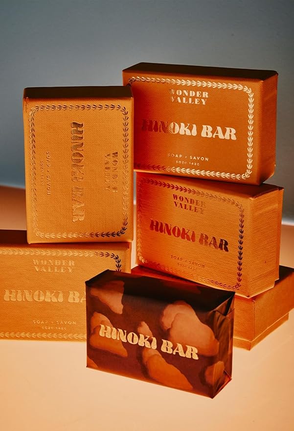 WONDER VALLEY - Hinoki Soap Bar | Vegan, Cruelty-Free, Plastic-Free | Unisex for All Skin Types | Japanese Hinoki, Cedarwood, Siberian Fir (5 oz | 142 grams) - 1 bar