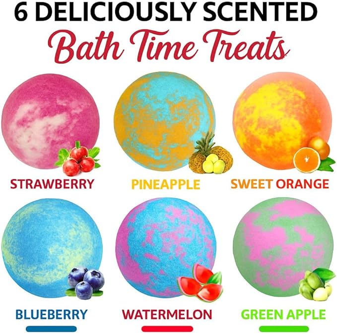 Bath Bombs for Kids w/Surprise Inside, Mermaid Bath Bombs for Girls with Jewelry & Jewelry Box for Kids Organic, Skin Moisturizing, Natural Bubble Birthday Gift Easter Basket Essentials for Boy Girls