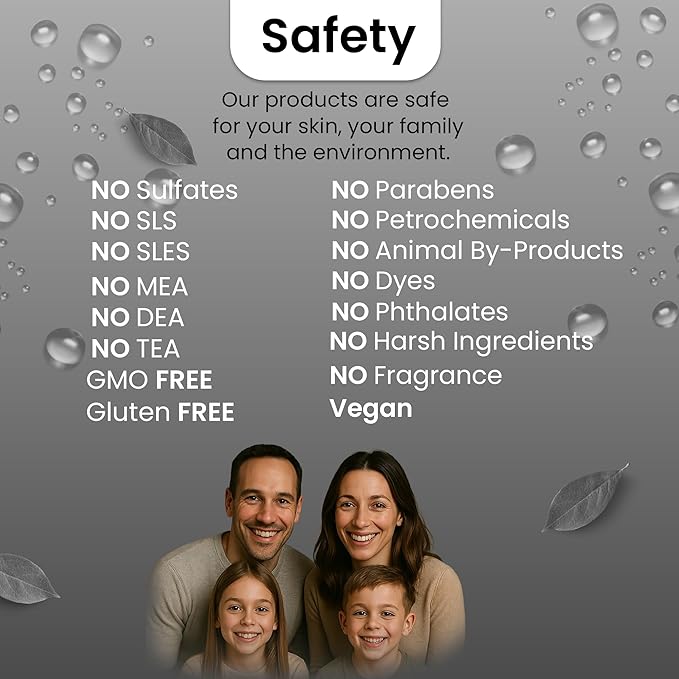 Vegan Body Wash with non toxic, Organic Ingredients | Made in USA |Great for Delicate Skin | Paraben free, gluten free, sulfate free| Moisturizing with organic Aloe & Shea Butter (Unscented)