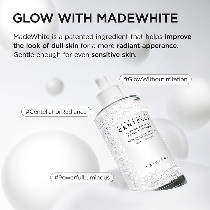 SKIN1004 Tone Balancing Capsule Ampoule, Niacinamide & Centella Serum for Face, Korean Hydrating Facial Serum for Dark Spot & Skin Tone with Tranexamic Acid, Korean Skin Care, 1.69fl.oz / 50ml
