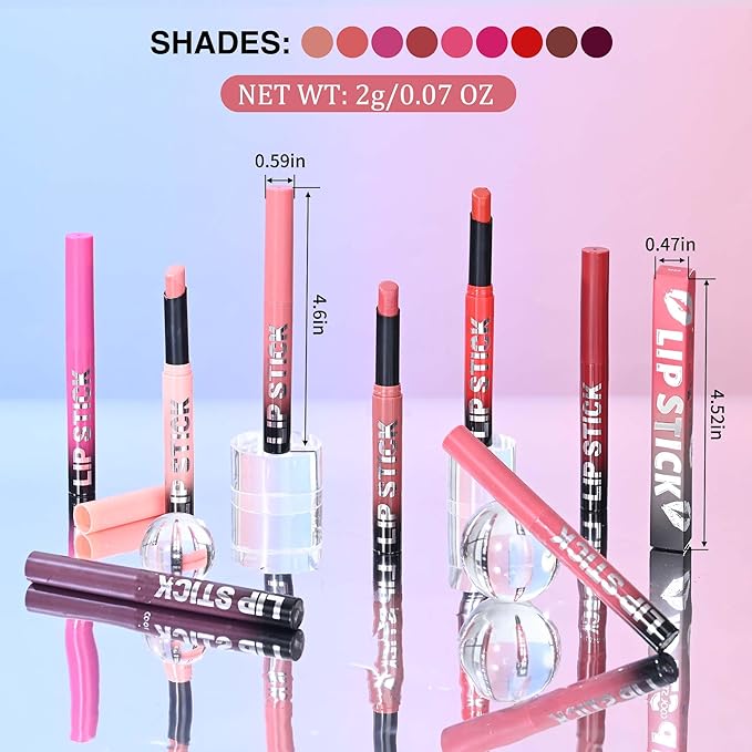 Dark Red Lipstick for Women，Matte Velvet Satin Lipsticks，Hydrate Lip stick Non-Drying Long Lasting Lip Stain Daily Makeup，Creamy Silky Texture，Highly pigment Formula，Vegan & Cruelty-Free，A04#