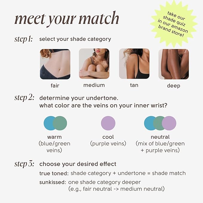 Tinge Body Makeup, Water & Transfer Resistant, Medium Coverage Cream, Lasts Up to 48 Hours, For All Skin Types, Fragrance Free, Vegan, American Made, 3.38 Fl Oz. - Fair Neutral