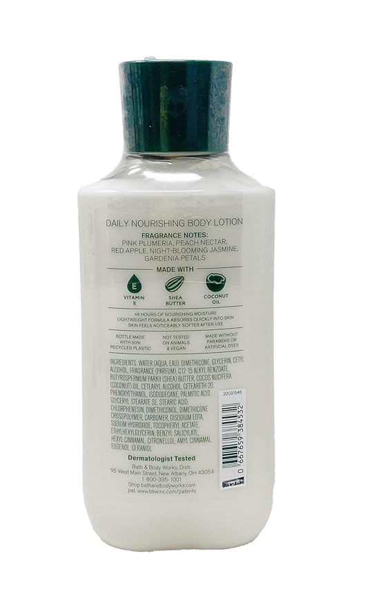 Bath & Body Works Plumeria- Trio Gift Set - Body Cream, Body Wash and Body Lotion with a Wild Jasmine Bar Soap.