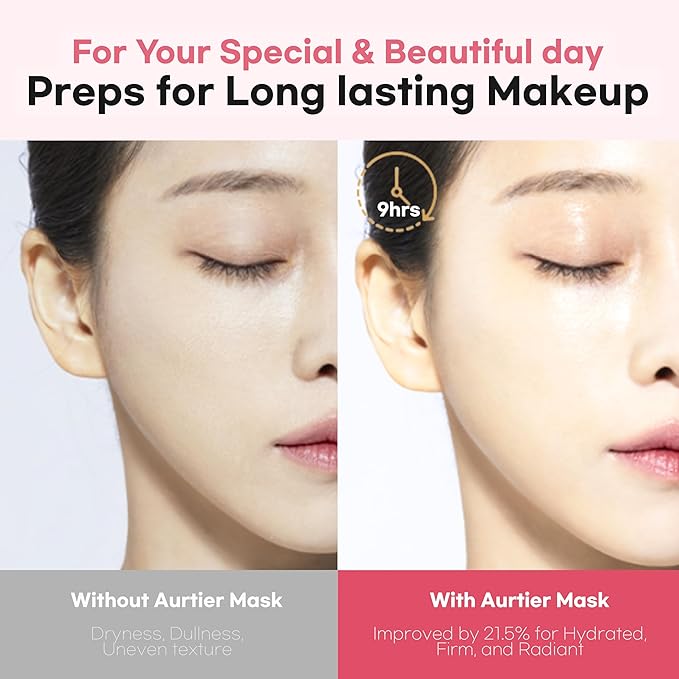 Glassy Hydrogel Face Mask for Glow and Dewy Skin, Deep Hydration, Vegan Collagen, Dewy Glow & Makeup Prep, Pore Tightening, Firming, Moisturizing, Overnight Korean Skin Care x 1ea