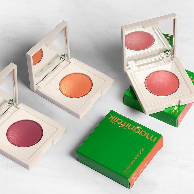 Magnifaik We Are in Color! - Cream Blush to Powder Blush with Innovative Texture - Vegan Face Makeup - Long Lasting Buildable Color - 0.12 oz