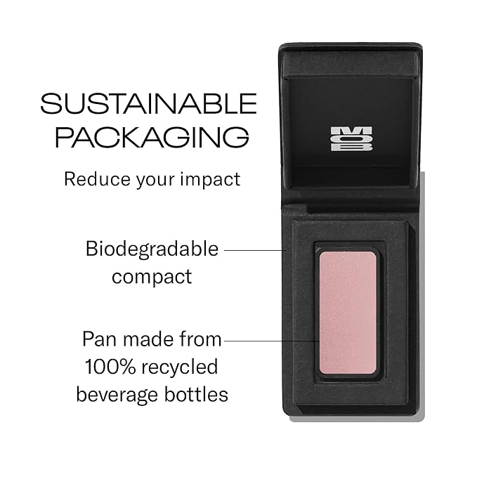 MOB Beauty Cream Clay Eyeshadow M111 – Lavender Stone | Skincare-Infused, Vegan, Blendable Cream-to-Velvet Finish, Buildable Pigment, Clean Eyeshadow in Sustainable, Biodegradable Compact