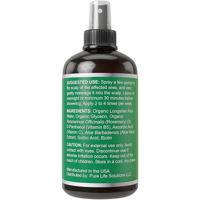 Biotin + Rosemary Oil Spray for Hair Growth. Vegan Leave in Conditioner for Women, Men. Strengthens & Hydrates Thinning, Dry Hair for a Healthier-Looking Scalp