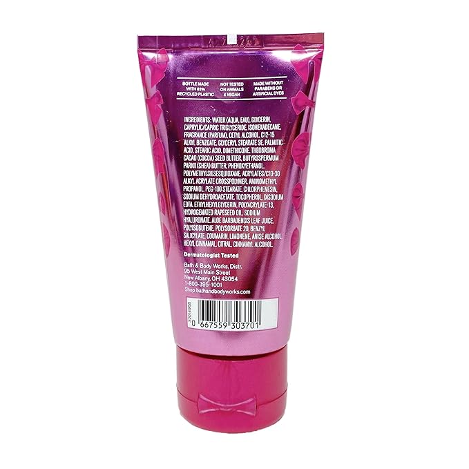 Bath & Body Works Perfect In Pink Mini Trio Bundle - Body Cream - Fragrance Mist and Body Wash with a Himalayan Salts Springs Sample Soap - Travel Size